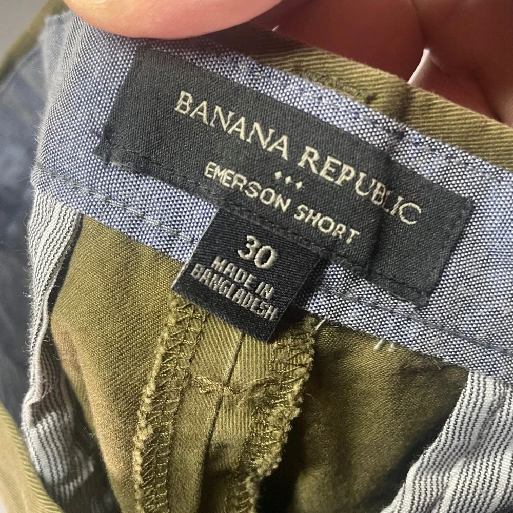 Banana Republic Emerson Shorts Mens 30 Valley Green Chino Casual Summer